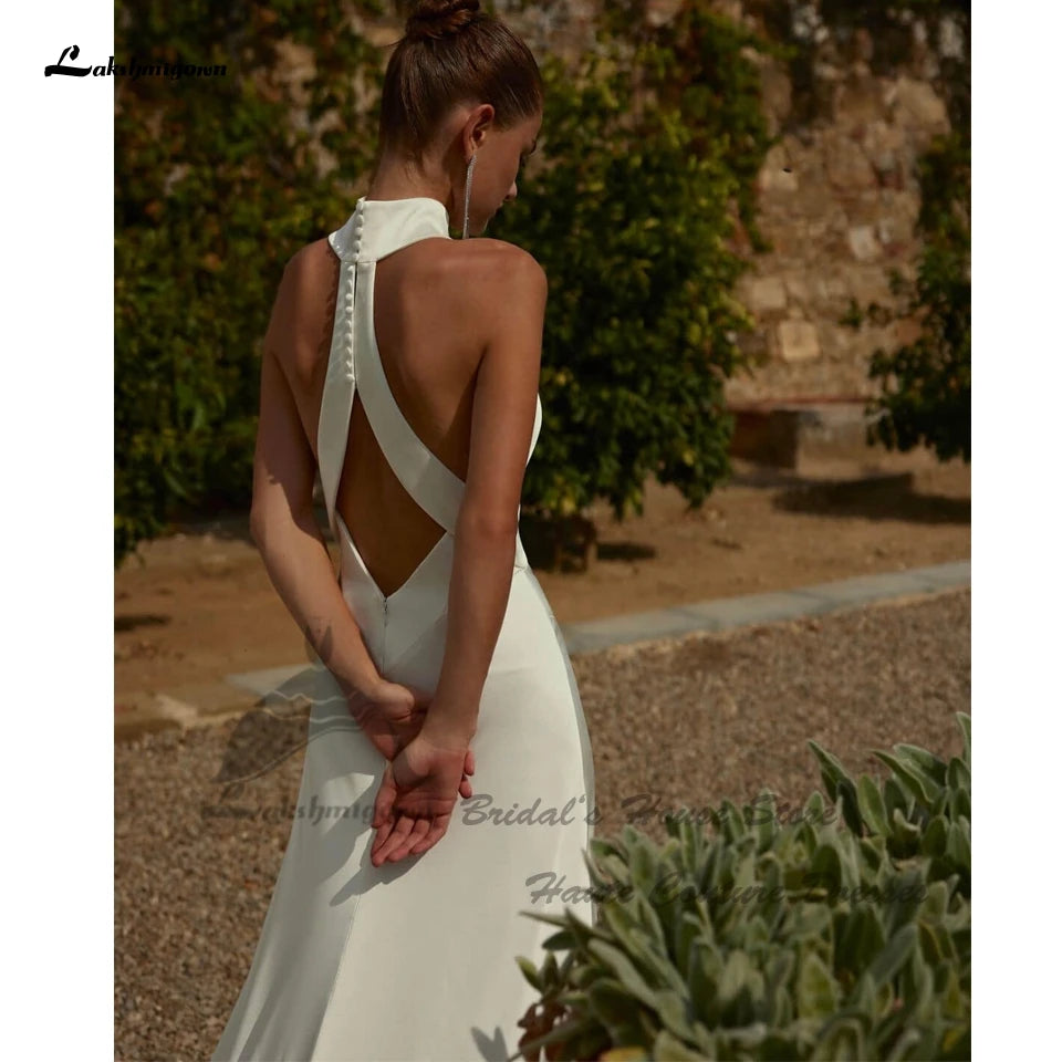 訂製露背綁脖魚尾婚紗/宴會禮服