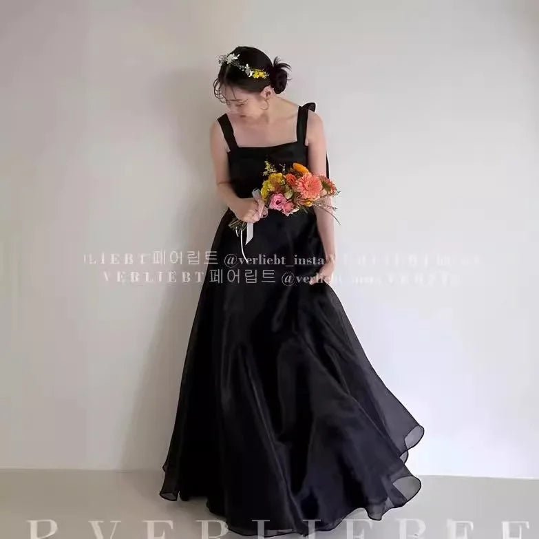 糖果色雪紗長款伴娘禮服|方領A字高腰設計|WeddLin 婚紗禮服 - WeddLin 輕婚紗