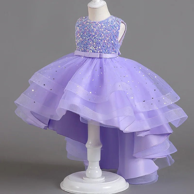 兒童公主亮片拖尾洋裝｜婚禮聖誕派對禮服（3–15歲） - WeddLin 輕婚紗