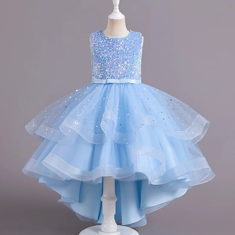 兒童公主亮片拖尾洋裝｜婚禮聖誕派對禮服（3–15歲） - WeddLin 輕婚紗