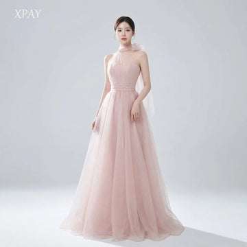 韓系粉霧削肩輕婚紗｜客製婚紗、自助婚紗外拍與小型婚禮推薦