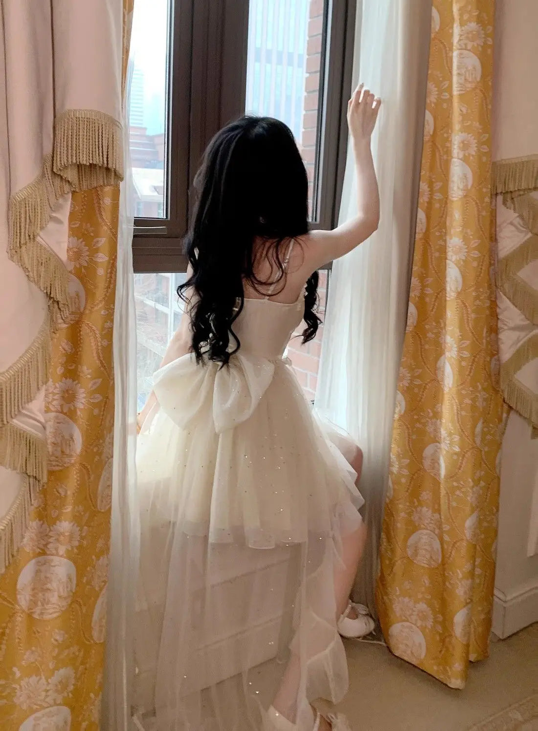 甜美日系亮片吊帶裙/網紗拼接性感公主迷你連身裙/夏季休閒優雅派對連身裙