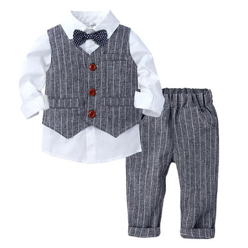 男童棉套裝/長袖春秋裝幼兒褲子套裝/兒童1至2 3 4歲小童男服裝