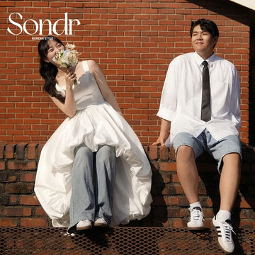 韓系復古A-Line輕婚紗｜weddlin 客製婚紗・戶外婚禮與自助婚紗推薦