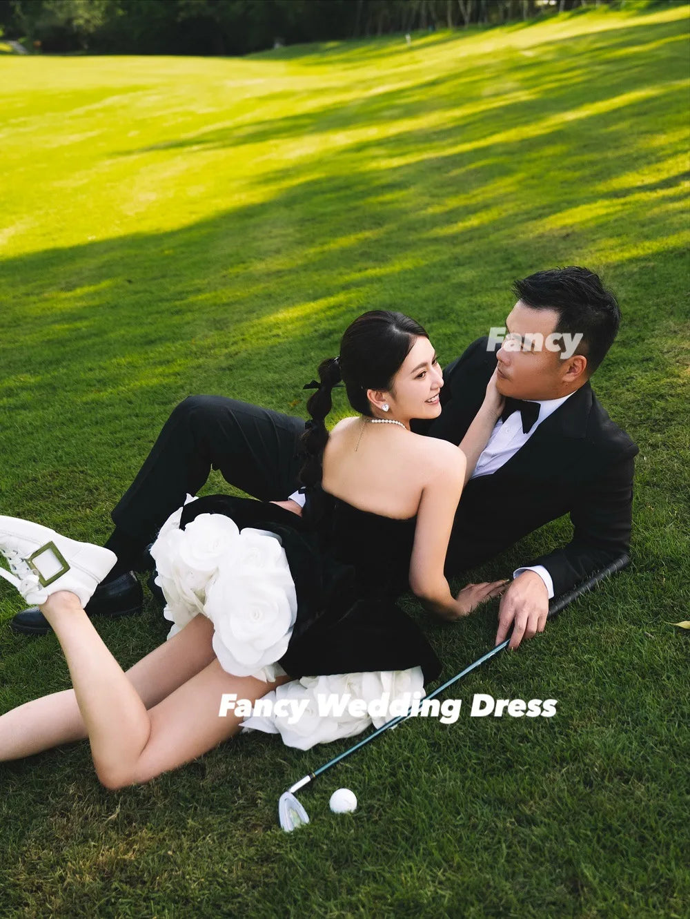 韓系平口立體玫瑰短婚紗｜客製婚紗與自助婚紗拍照婚紗推薦 WeddLin