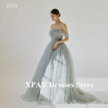 客製夢幻藍色晚禮服 /無肩帶禮服 /拍婚紗晚宴長禮服 /A字裙/ 擺地款