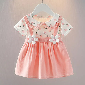 婚禮生日派對服裝/夏季女寶寶洋裝/娃娃領公主服裝/幼兒女孩服裝/兒童可愛