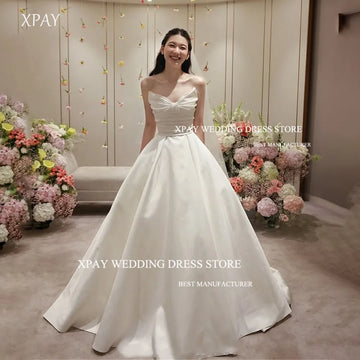 公主蝴蝶結 無肩帶 A字 婚紗/ 韓式攝影/ 婚禮禮服/ 可訂製款