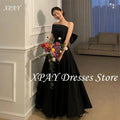 客製款黑色緞面蝴蝶結露背禮服｜一字領A字裙 拍照／婚禮／宴會用 - WeddLin 輕婚紗