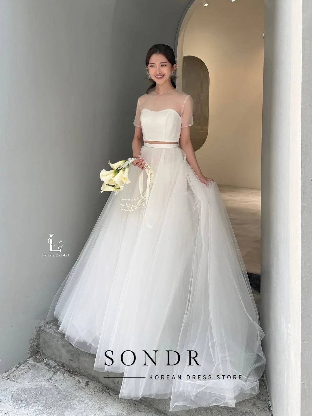 兩件式韓系 A - Line 輕婚紗｜客製尺碼、自助婚紗拍攝首選 - WeddLin 輕婚紗