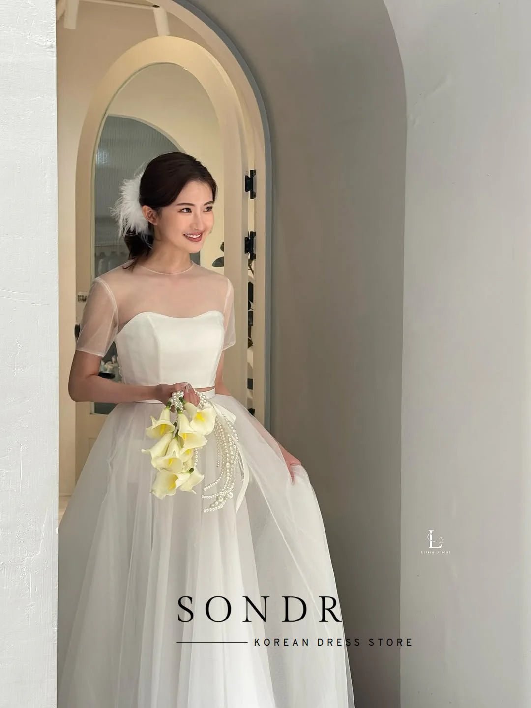 兩件式韓系 A - Line 輕婚紗｜客製尺碼、自助婚紗拍攝首選 - WeddLin 輕婚紗