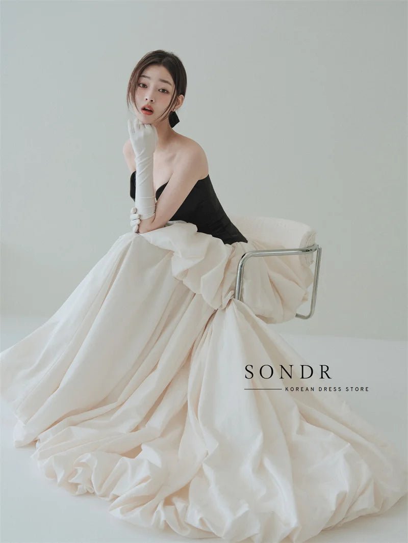 韓系平口緞面輕婚紗｜客製婚紗、自助婚紗外拍與小型婚禮推薦 - WeddLin 輕婚紗
