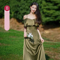 墨綠色緞面長款伴娘禮服｜小型婚禮與海外婚禮適用 - WeddLin 輕婚紗