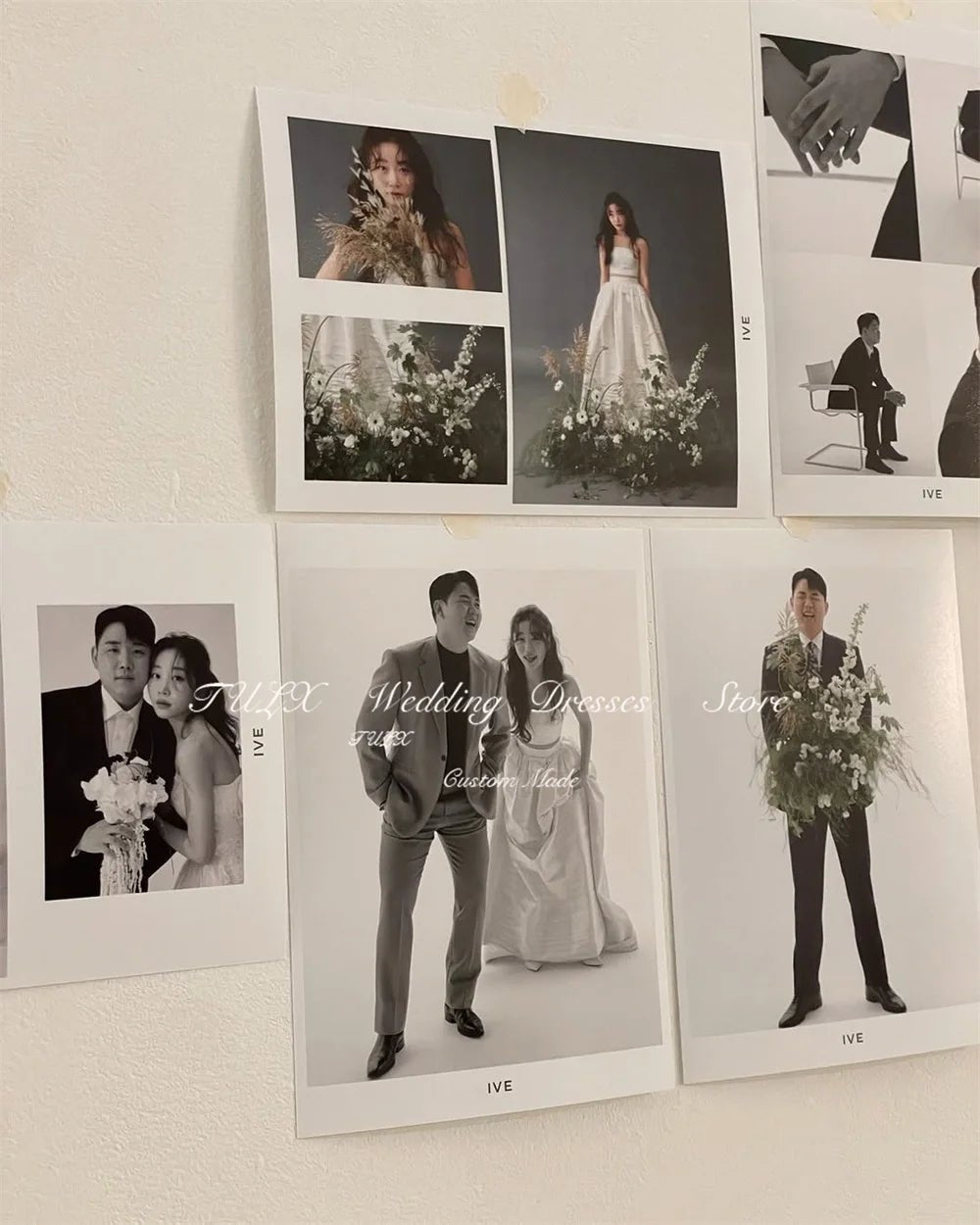 客製兩件式韓系拍照婚紗｜無肩帶層次設計 修身馬甲式背心 長擺拖地禮服 - WeddLin 輕婚紗