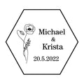 訂製壓克力透明六角形戒指盒/個人化訂婚結婚戒指盒收納/婚禮裝飾/新娘禮物 - WeddLin 輕婚紗