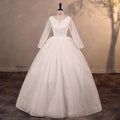 奢華亮片婚紗/經典船領新娘禮服/露肩新娘禮服/新娘禮服訂製 - WeddLin 輕婚紗