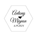 訂製壓克力透明六角形戒指盒/個人化訂婚結婚戒指盒收納/婚禮裝飾/新娘禮物 - WeddLin 輕婚紗