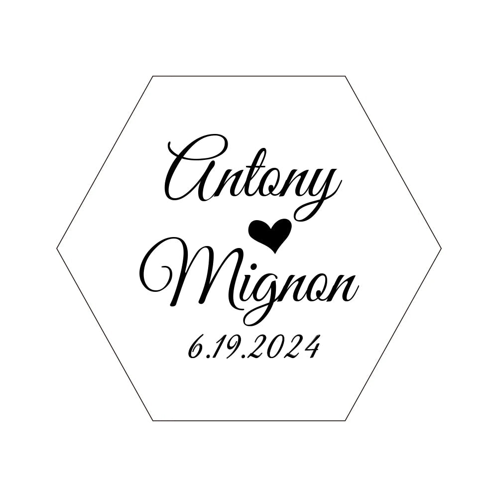 訂製壓克力透明六角形戒指盒/個人化訂婚結婚戒指盒收納/婚禮裝飾/新娘禮物 - WeddLin 輕婚紗