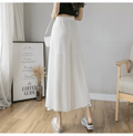 韓系休閒垂感闊腿褲/ 女裝/ 高腰寬鬆雪紡長褲 - WeddLin 輕婚紗
