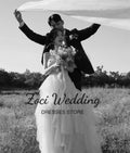 公主甜心韓國婚紗訂製/褶皺多層薄紗新娘拍照禮服/及地長婚紗 - WeddLin 輕婚紗