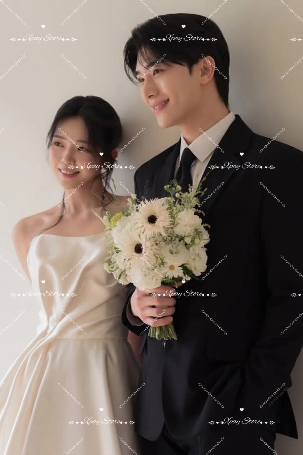 韓系極簡平口絲綢緞面輕婚紗｜weddlin 客製婚紗 - WeddLin 輕婚紗