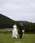 韓系極簡象牙白緞面圓領蛋糕裙輕婚紗｜weddlin 客製婚紗 - WeddLin 輕婚紗