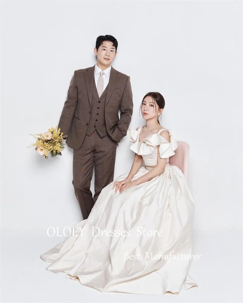 露肩兩件式口袋婚紗｜WeddLin 客製婚紗 - WeddLin 輕婚紗