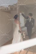 韓系極簡平口絲綢緞面輕婚紗｜weddlin 客製婚紗 - WeddLin 輕婚紗