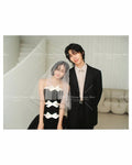 韓系黑色網紗平口蝴蝶結禮服｜weddlin 客製婚紗 - WeddLin 輕婚紗