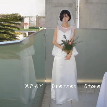 日系復古蕾絲兩截式輕婚紗｜婚紗攝影與登記日首選 可客製尺寸 weddlin - WeddLin 輕婚紗