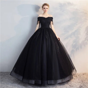 歐式立體花朵黑色晚禮服｜客製化自助婚紗與派對禮服｜WeddLin - WeddLin 輕婚紗