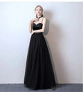 WeddLin 黑色吊帶無袖長洋裝｜簡約款舞會禮服 - WeddLin 輕婚紗
