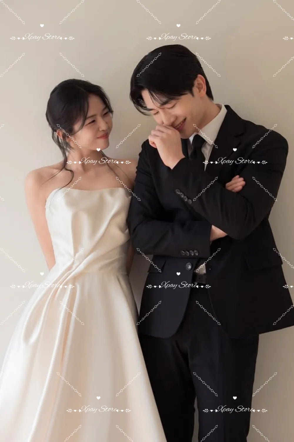 韓系極簡平口絲綢緞面輕婚紗｜weddlin 客製婚紗 - WeddLin 輕婚紗
