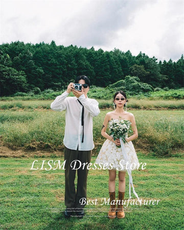 蕾絲短婚紗｜輕盈花園婚禮與登記儀式款｜WeddLin 客製婚紗 - WeddLin 輕婚紗