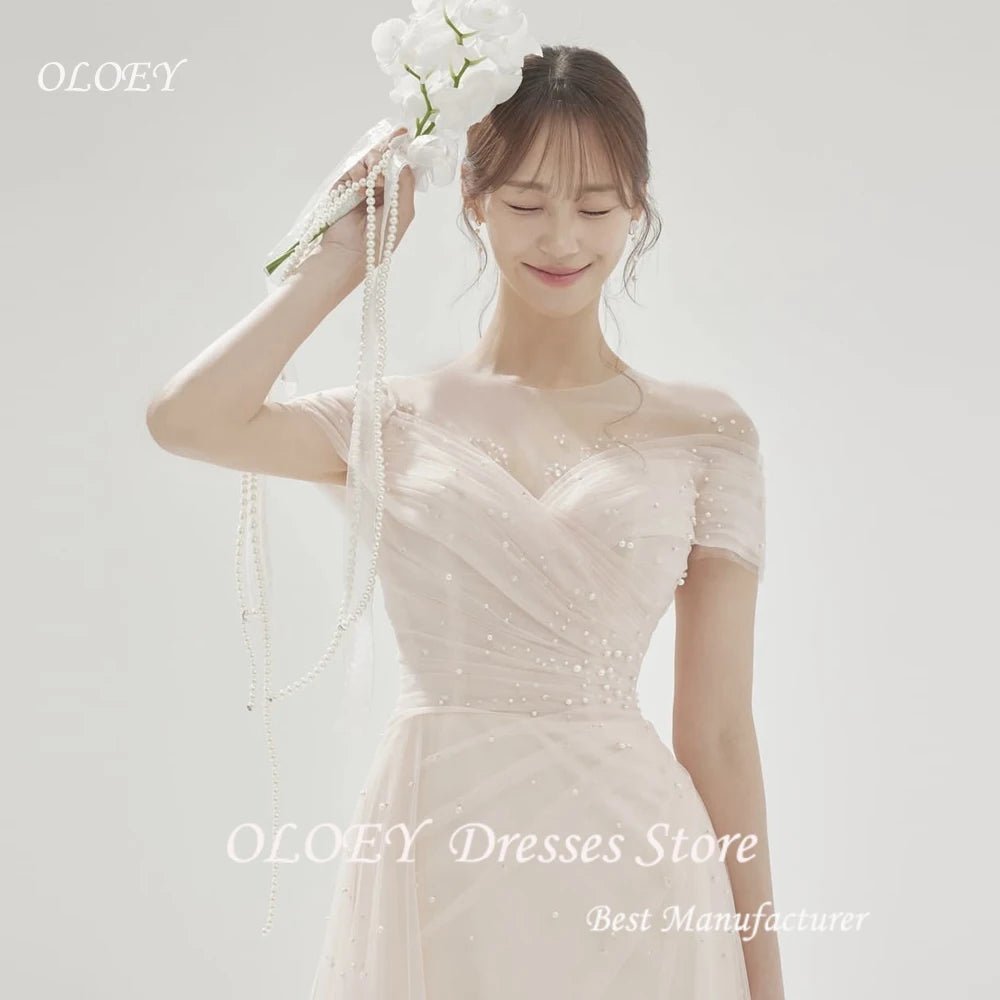 粉色珠飾仙氣輕婚紗｜Weddlin 量身客製 A - Line 拍照禮服 - WeddLin 輕婚紗