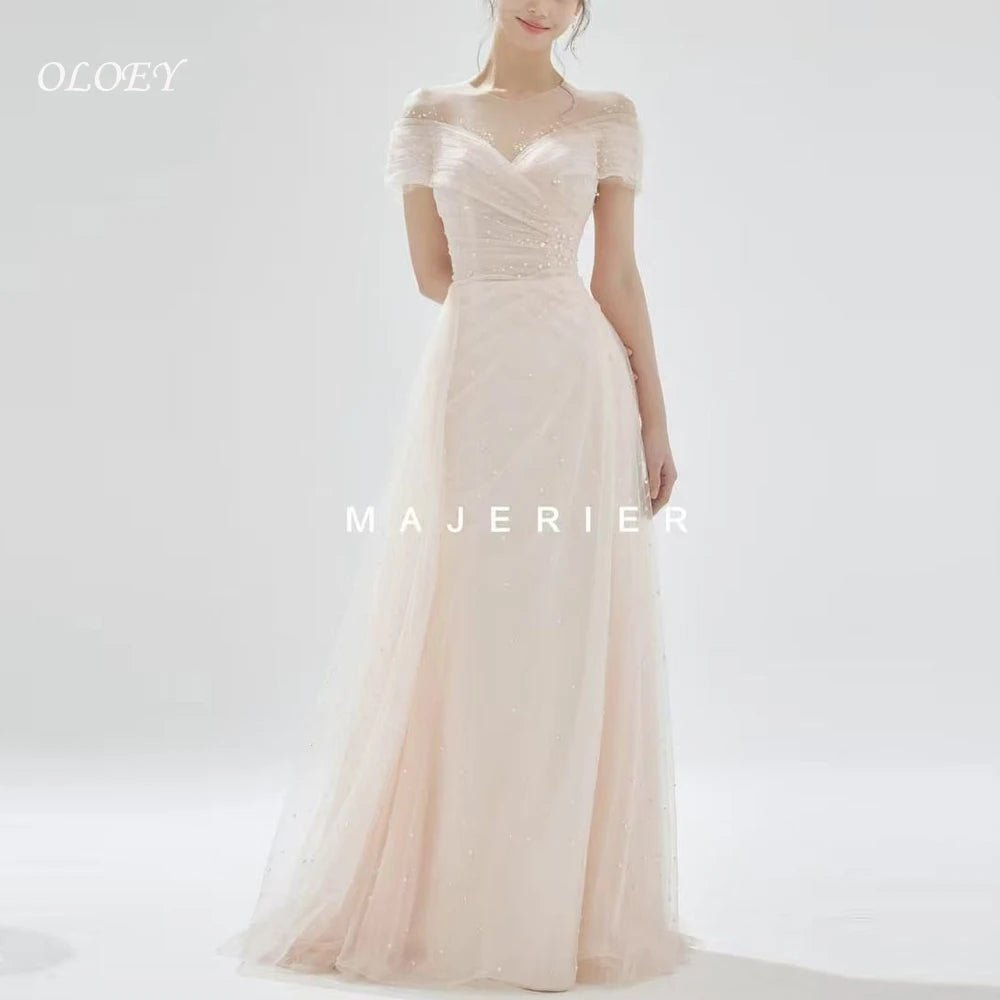 粉色珠飾仙氣輕婚紗｜Weddlin 量身客製 A - Line 拍照禮服 - WeddLin 輕婚紗