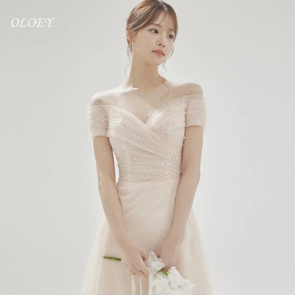 粉色珠飾仙氣輕婚紗｜Weddlin 量身客製 A - Line 拍照禮服 - WeddLin 輕婚紗