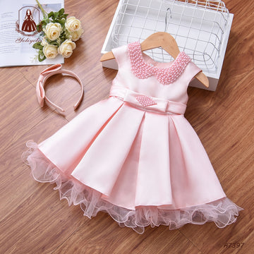 可愛女嬰公主裙/婚禮禮服/帶珠飾舞會禮服/夏季派對服/女孩派對